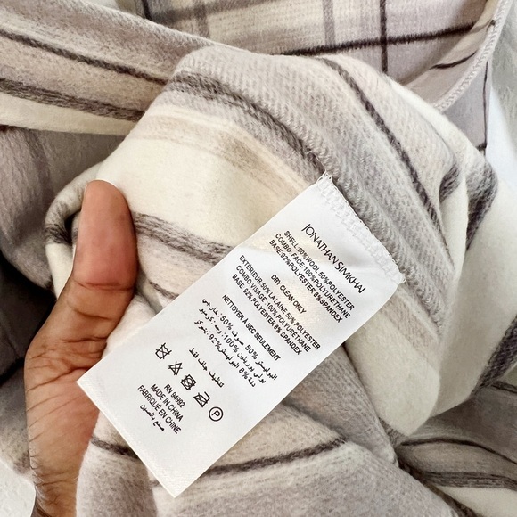 Jonathan Simkhai Carrie Wool Fringe Coat - Picture 8 of 9